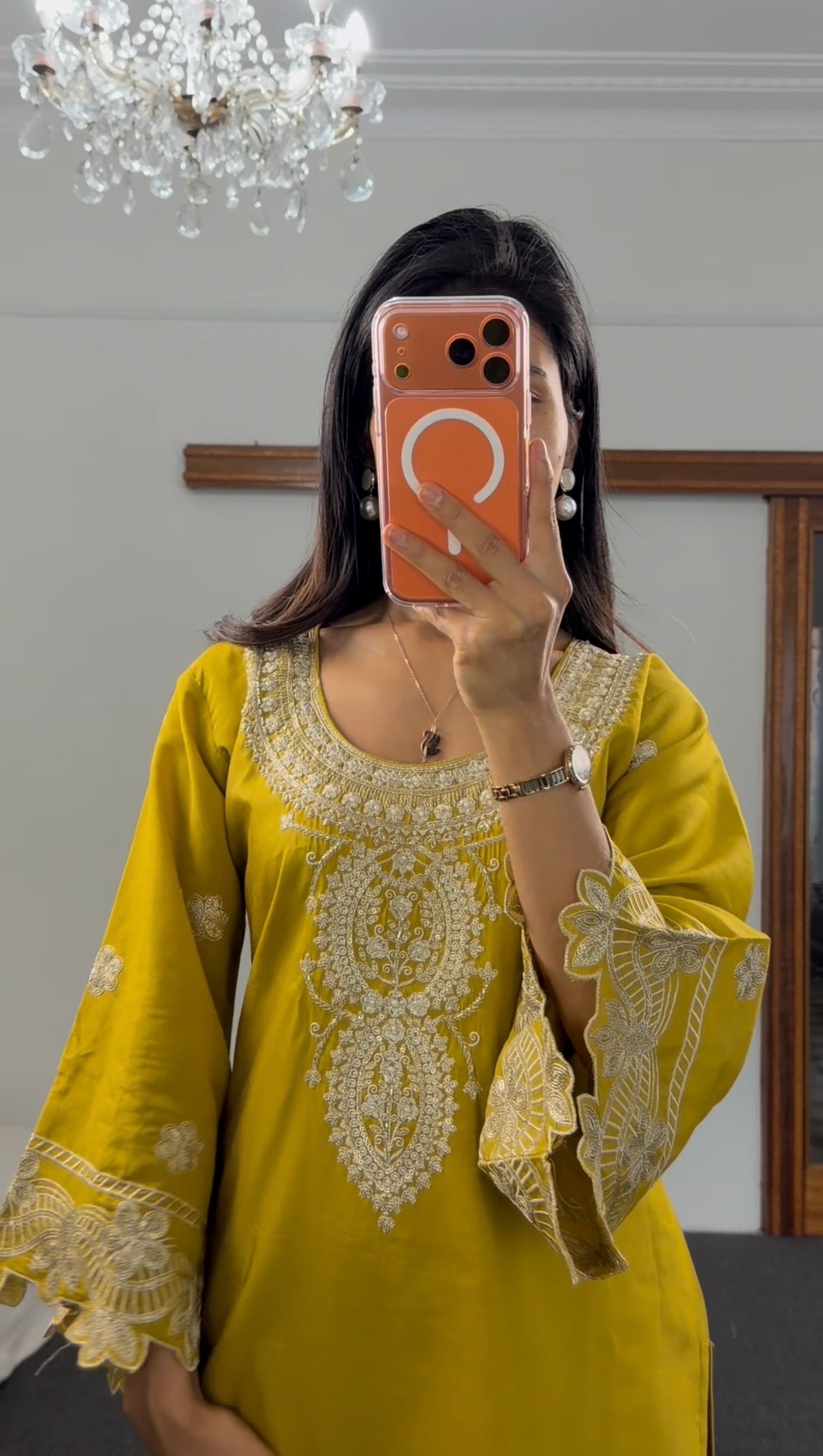 Mustard Yellow Kurti set