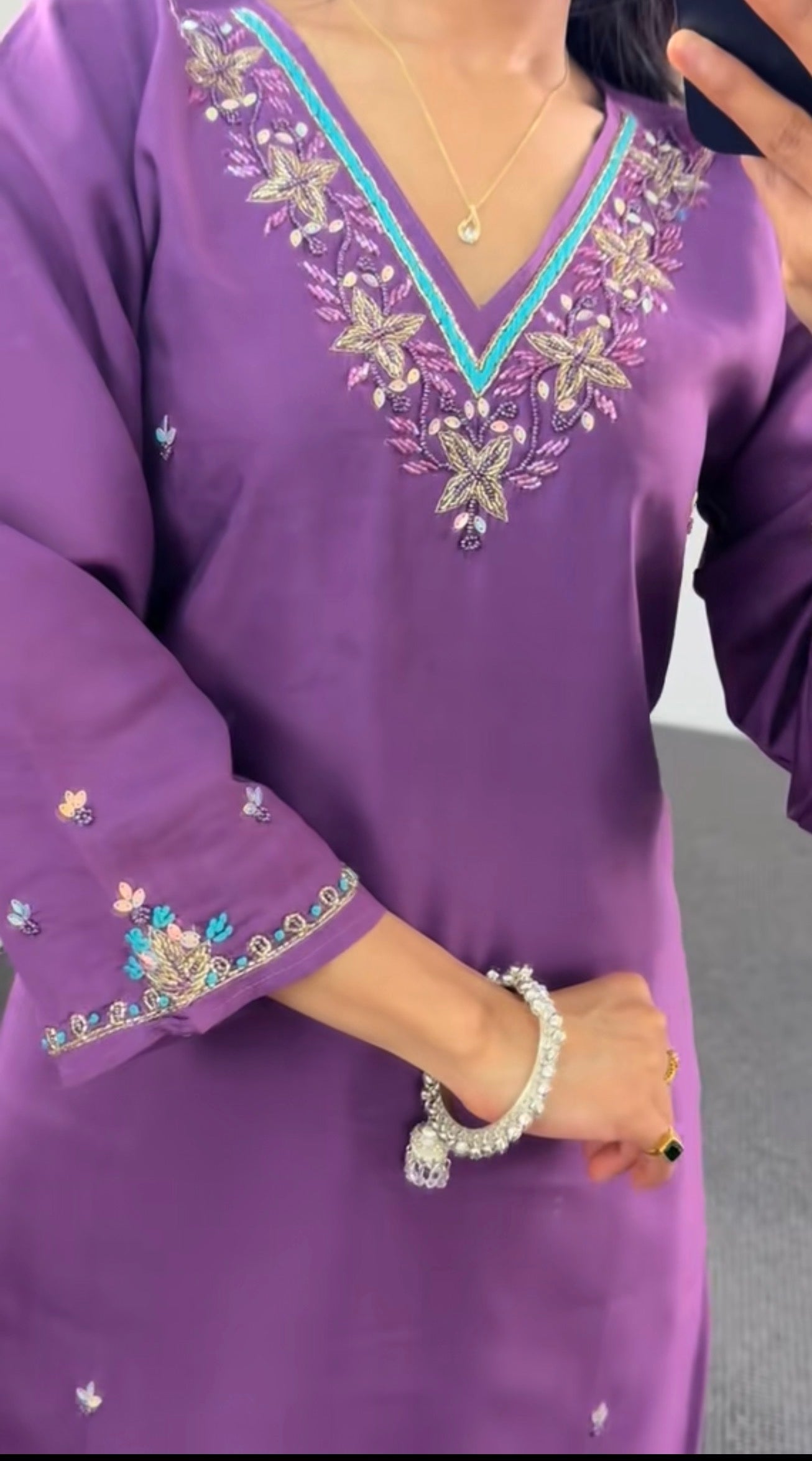Purple Kurthi set