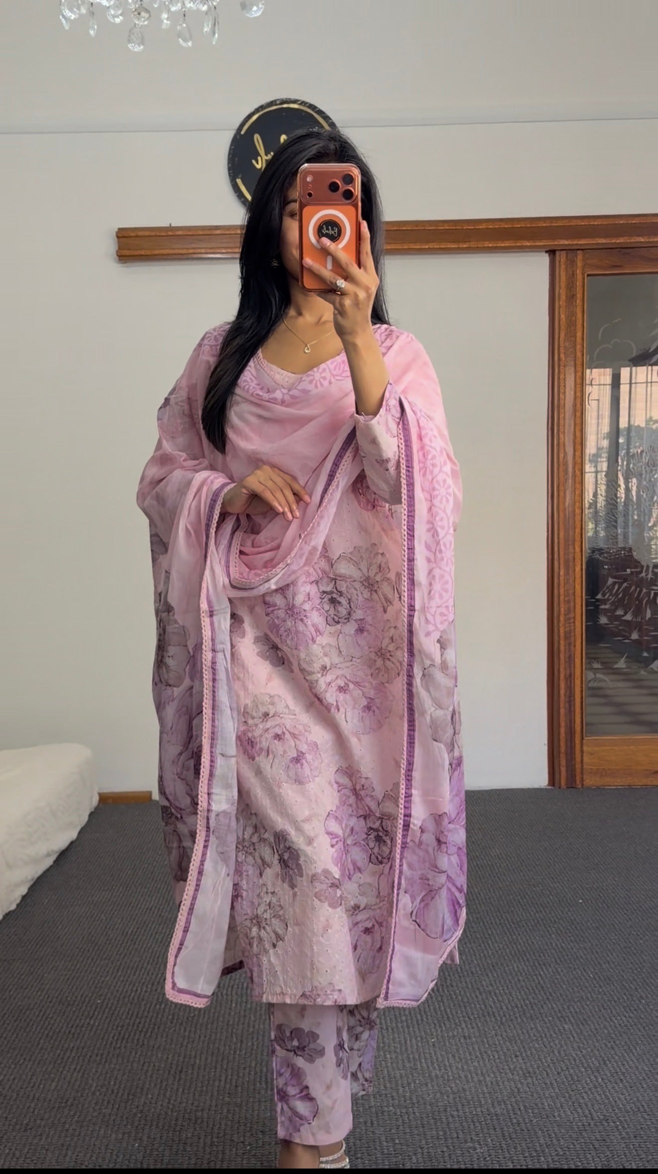 Floral cotton Kurti set