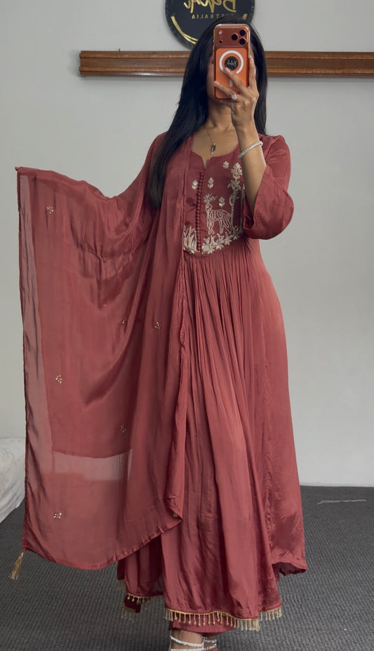 Pure Chiffon Anarkali set