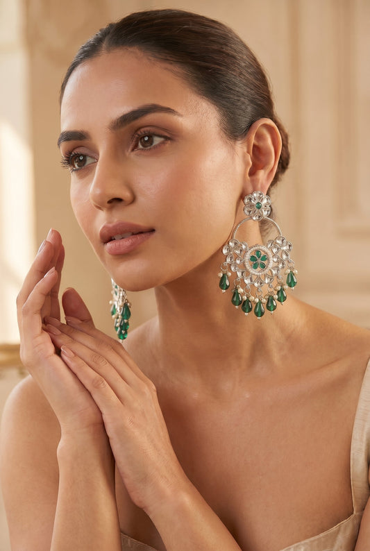 Festive earrings representing jewellery styling for Nepali celebrations in Australia