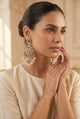 Gold Pearl Kundan Chandbali Earrings – Handcrafted Statement