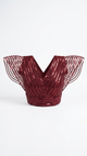 Burgundy Sequin Net Blouse