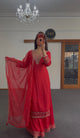 Red Zari Silk Palazzo Suit Set