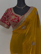 Mustard Zari Shimmer Silk Saree