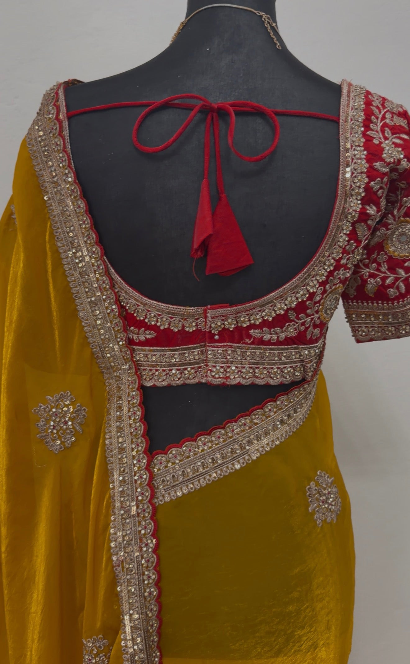 Mustard Zari Shimmer Silk Saree