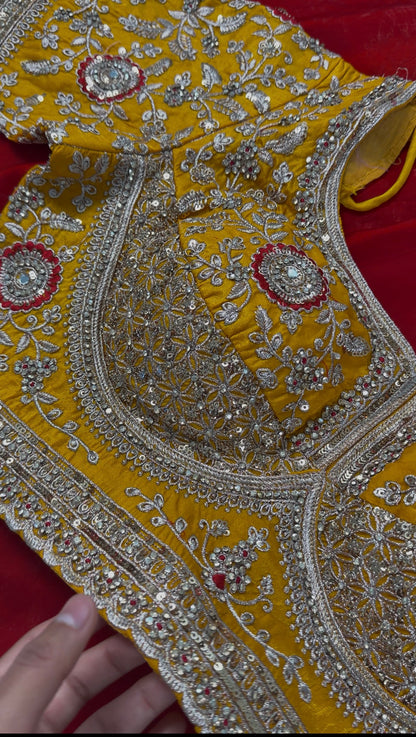 Crimson Zardozi Shimmer Silk Saree