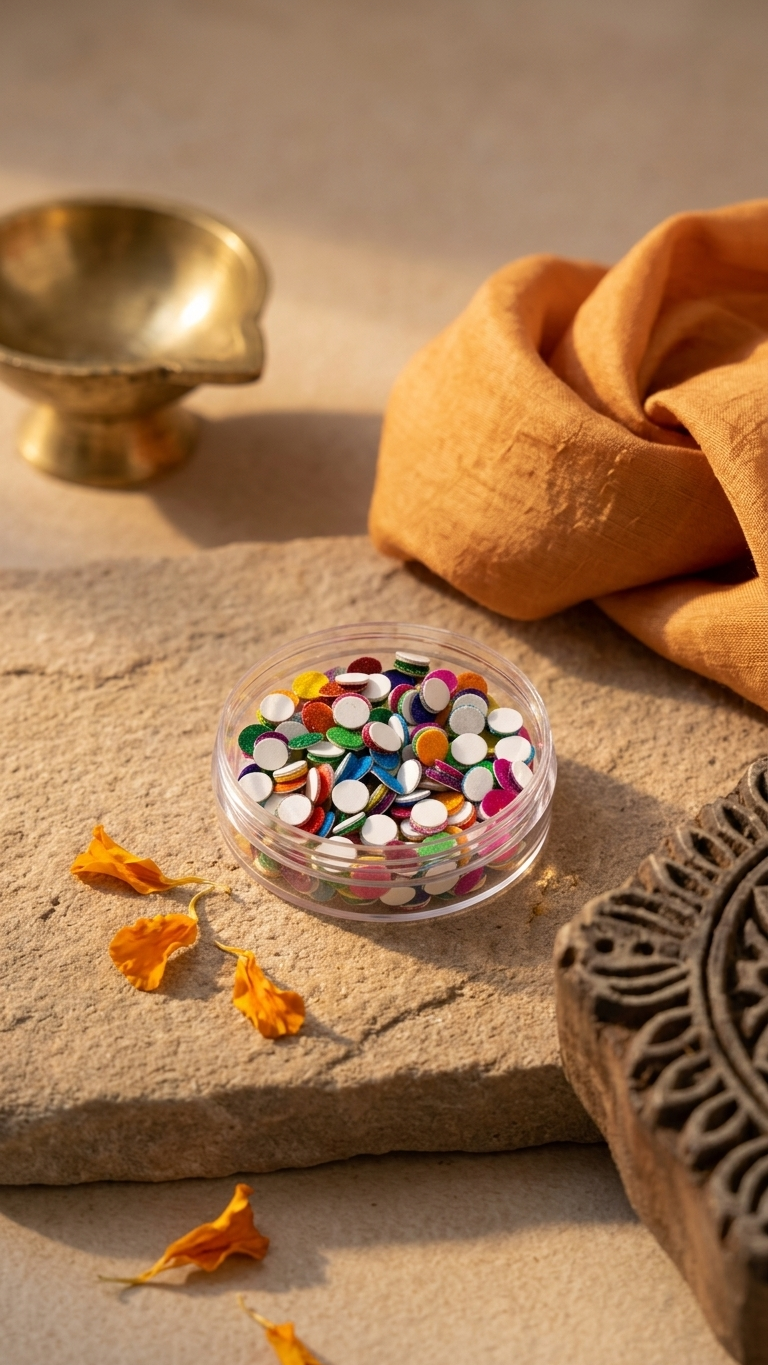 Multicolour Mix Bindi Box — Festive Forehead Dots