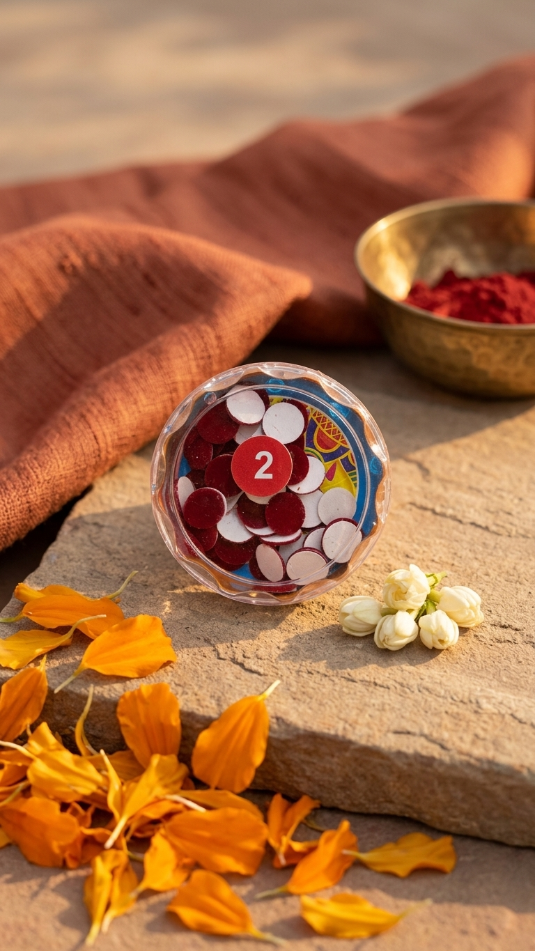 Dark Red Velvet Bindi Box – Round Bindis