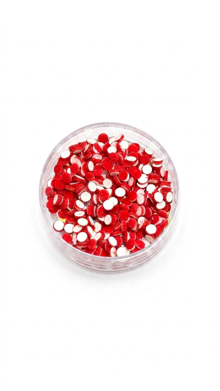 Red Bindi Tika Set — Classic Round Bindis for Festive Wear