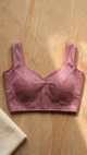 Dusty Rose Shimmer Fabric Saree Blouse – Bust 34 Waist 30