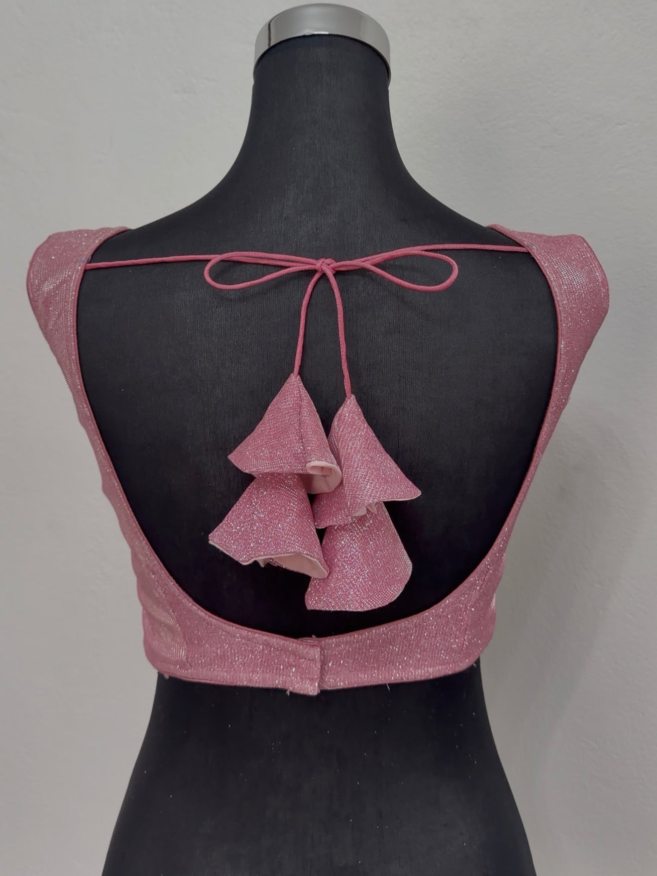Dusty Rose Shimmer Fabric Saree Blouse – Bust 34 Waist 30