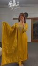 Mustard Zari Dola Silk Kurti Set