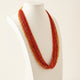 Red & Gold Multi-Strand Glass Bead Potey Necklace