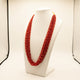 Red & Gold Multi-Strand Beaded Potey Necklace | Festive