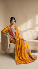 Mustard Rajestani Kurti Set with Multicolour Zari Border