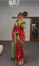 Red All-over Dola Silk Saree