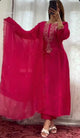 Fuchsia Zari Dola Silk Kurti Set