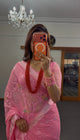Pink Resham Chiffon Saree