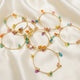 Rainbow Multicolour Beaded Gold Bangle Set — 4 Pieces