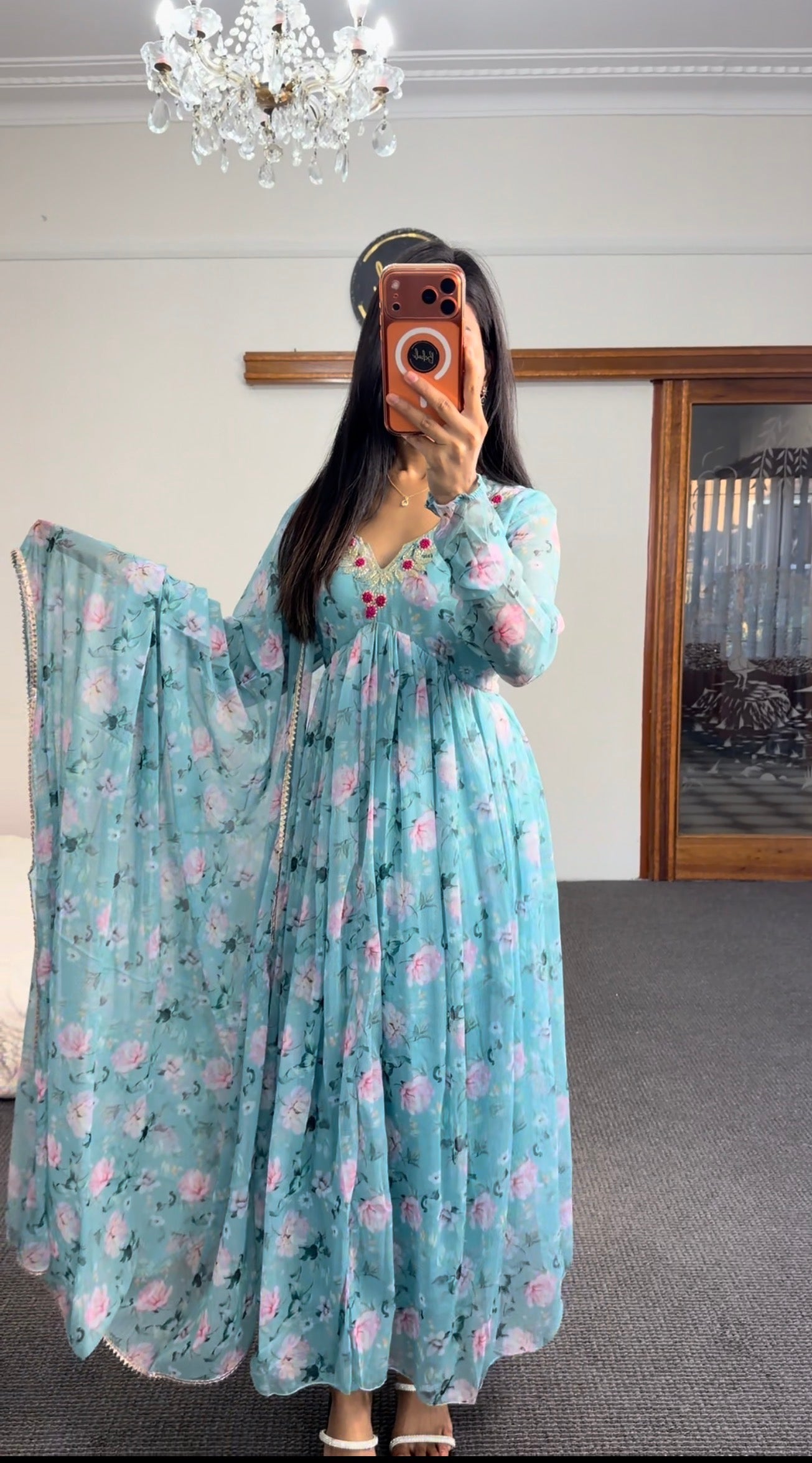 Shiffon Anarkali set