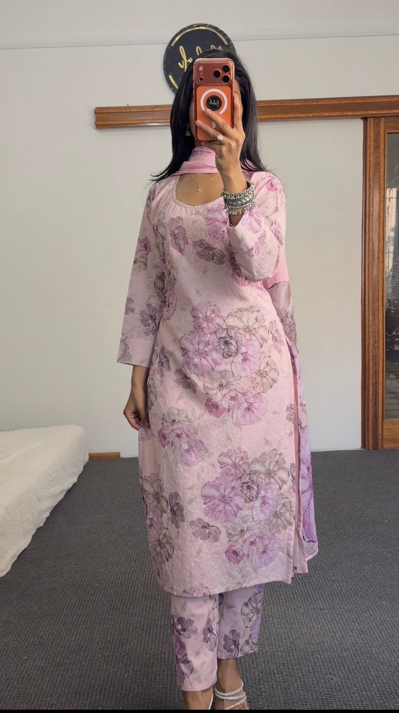 Floral cotton Kurti set