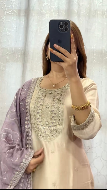 Off White Kurti set