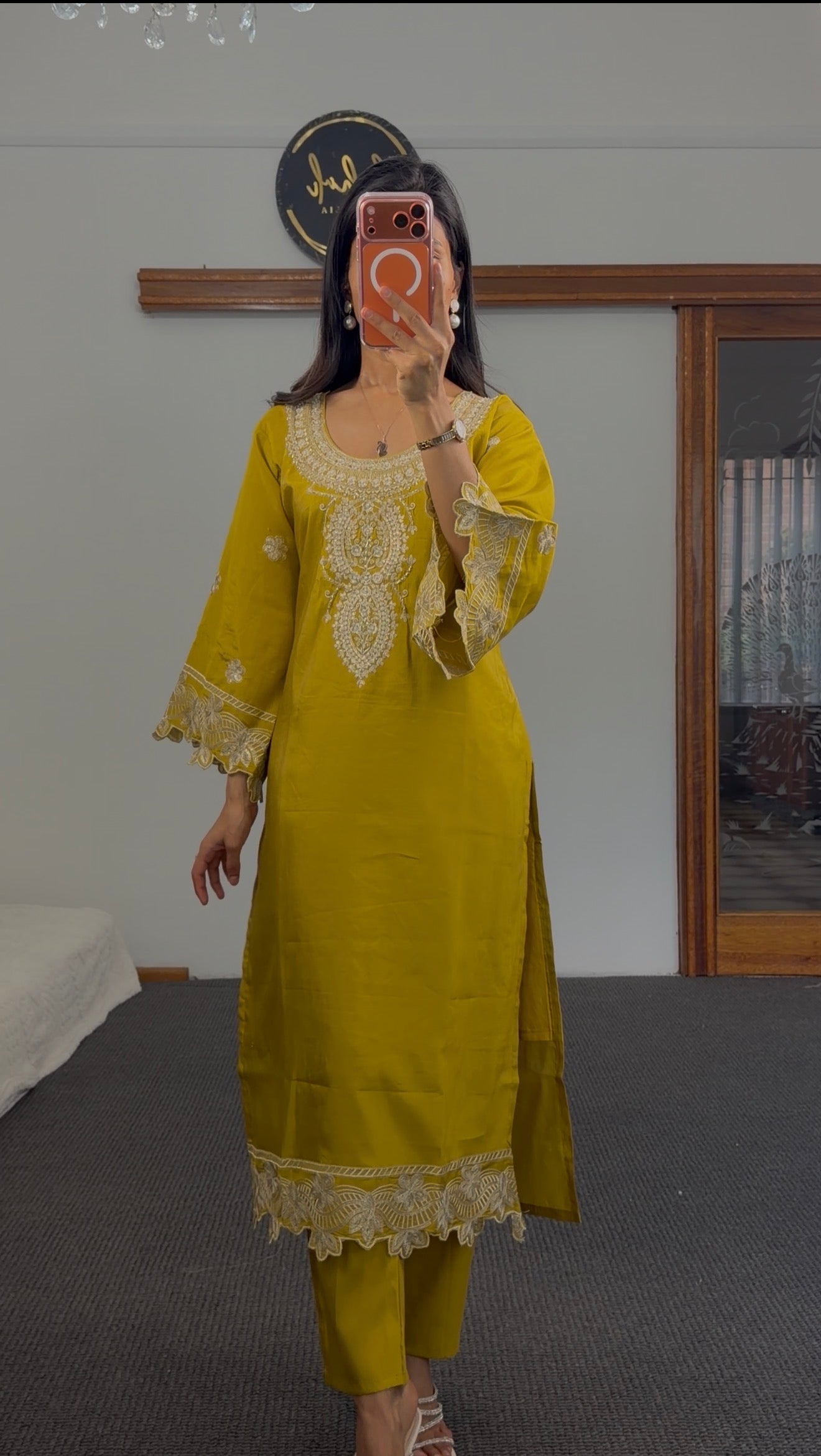 Mustard Yellow Kurti set