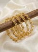 Gold-Plated Beaded Bangles Set of 4 | Festive Ghungroo