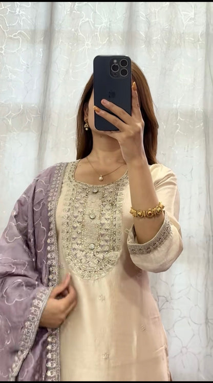 Off White Kurti set