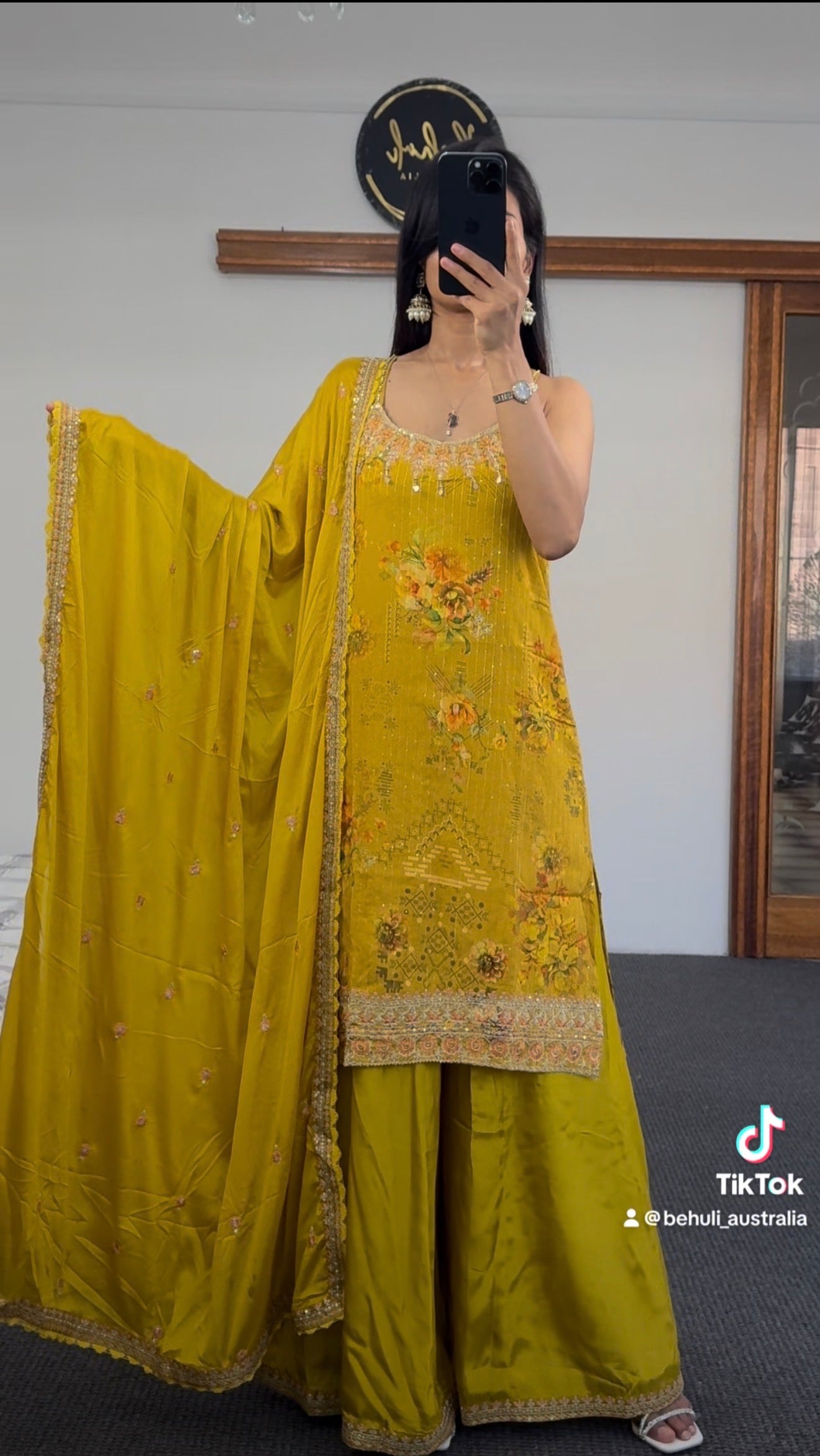 Yellow Sleeveless Kurti set