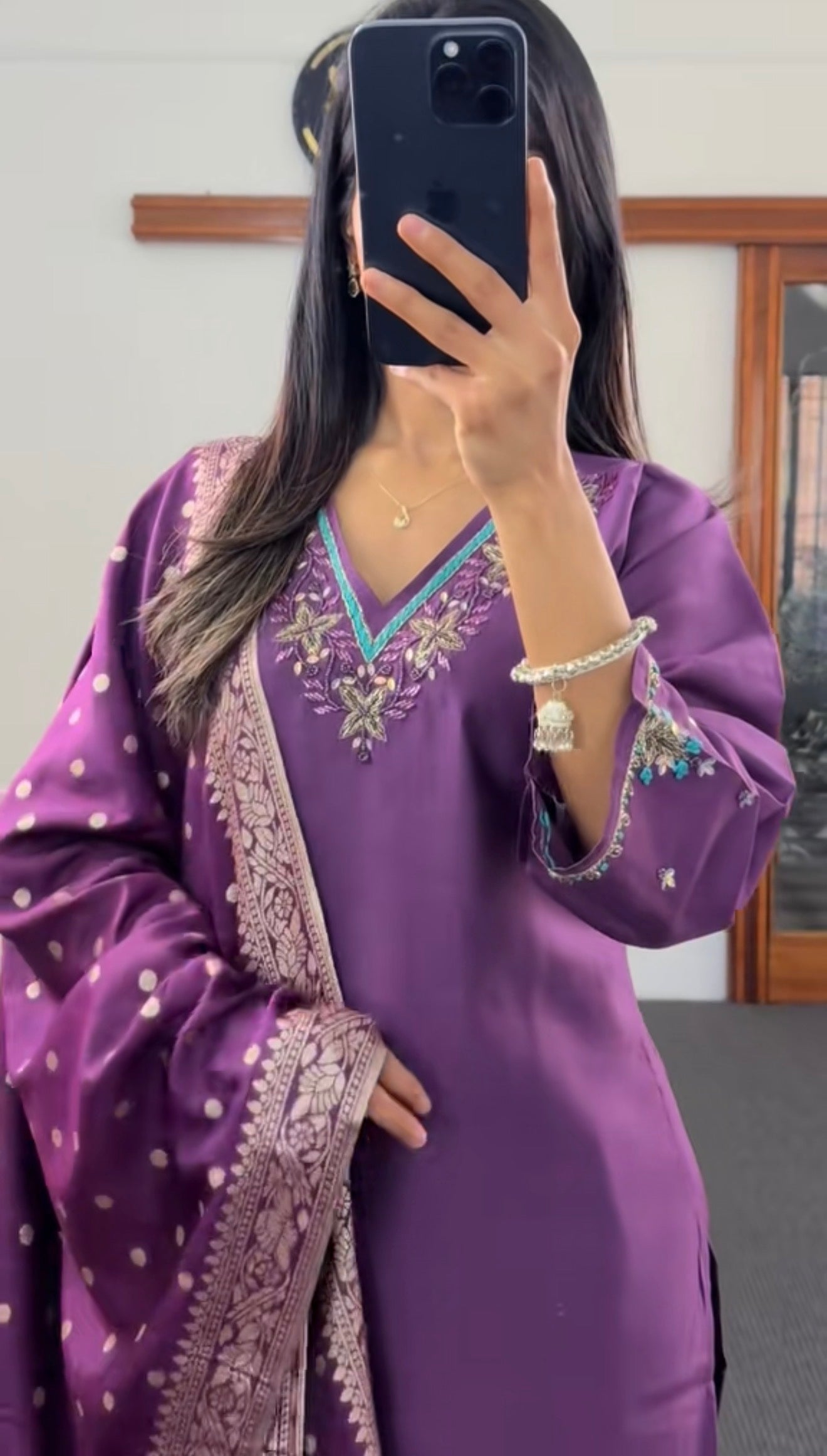 Purple Kurthi set