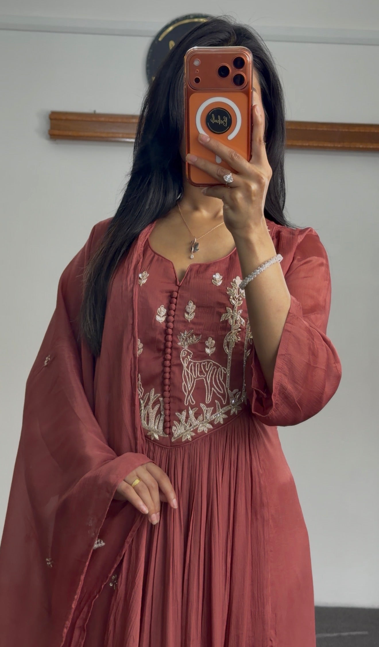 Pure Chiffon Anarkali set