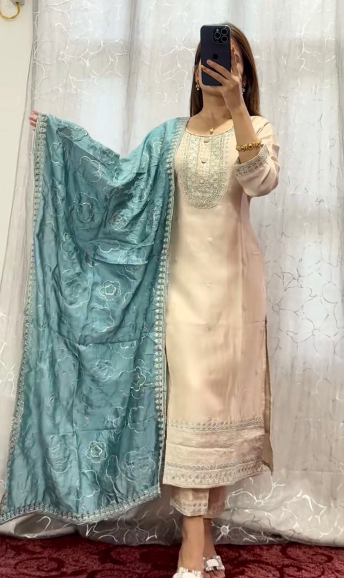 Off white Kurti set