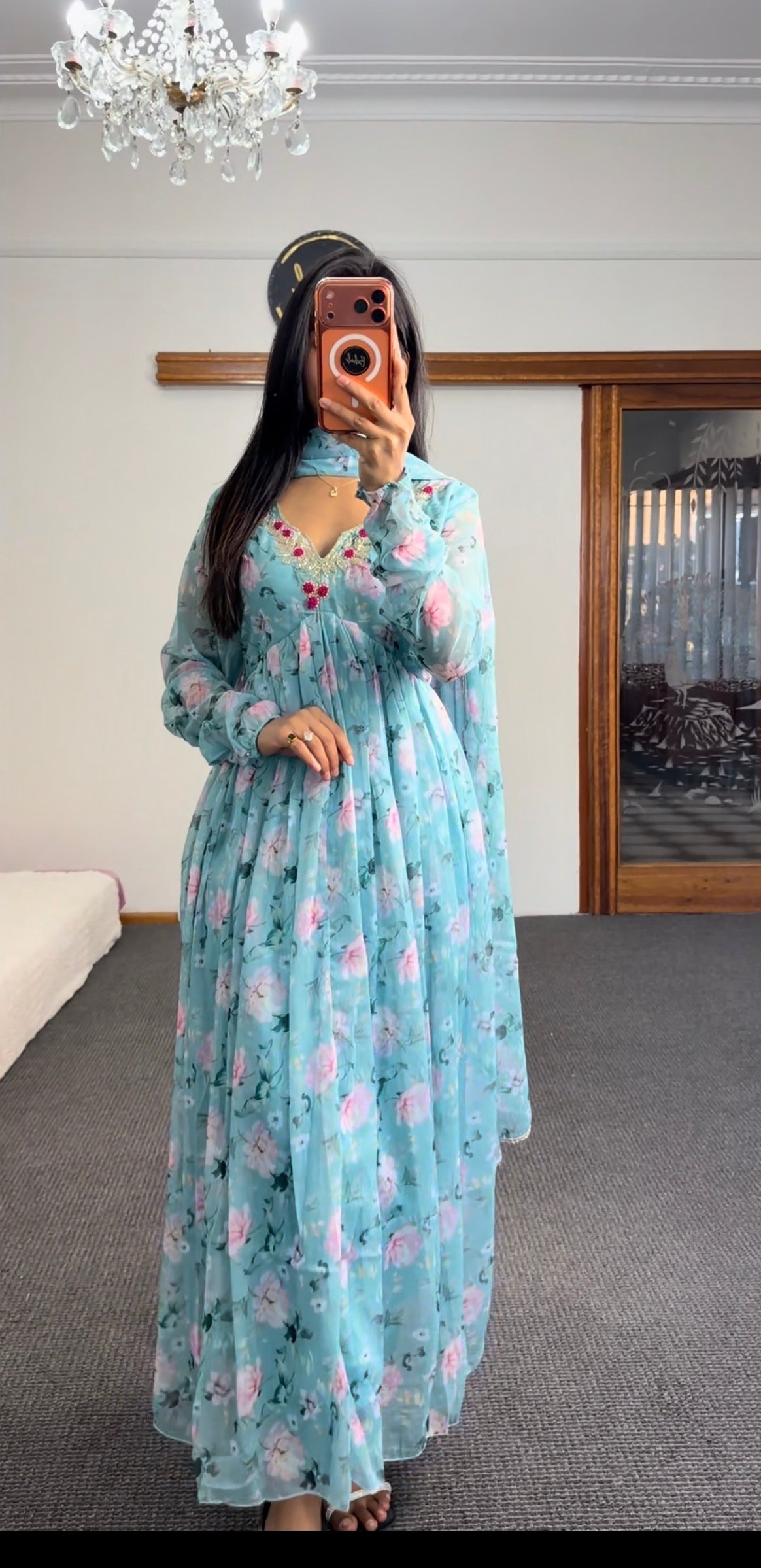 Shiffon Anarkali set