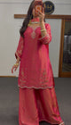 Fuchsia Zari Shimmer Silk Palazzo Suit Set