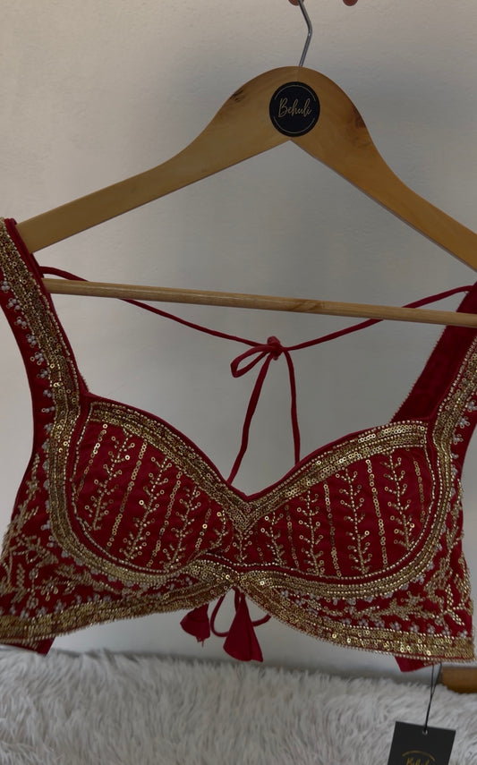 Embroidery Sleeveless Ready-Made Blouse