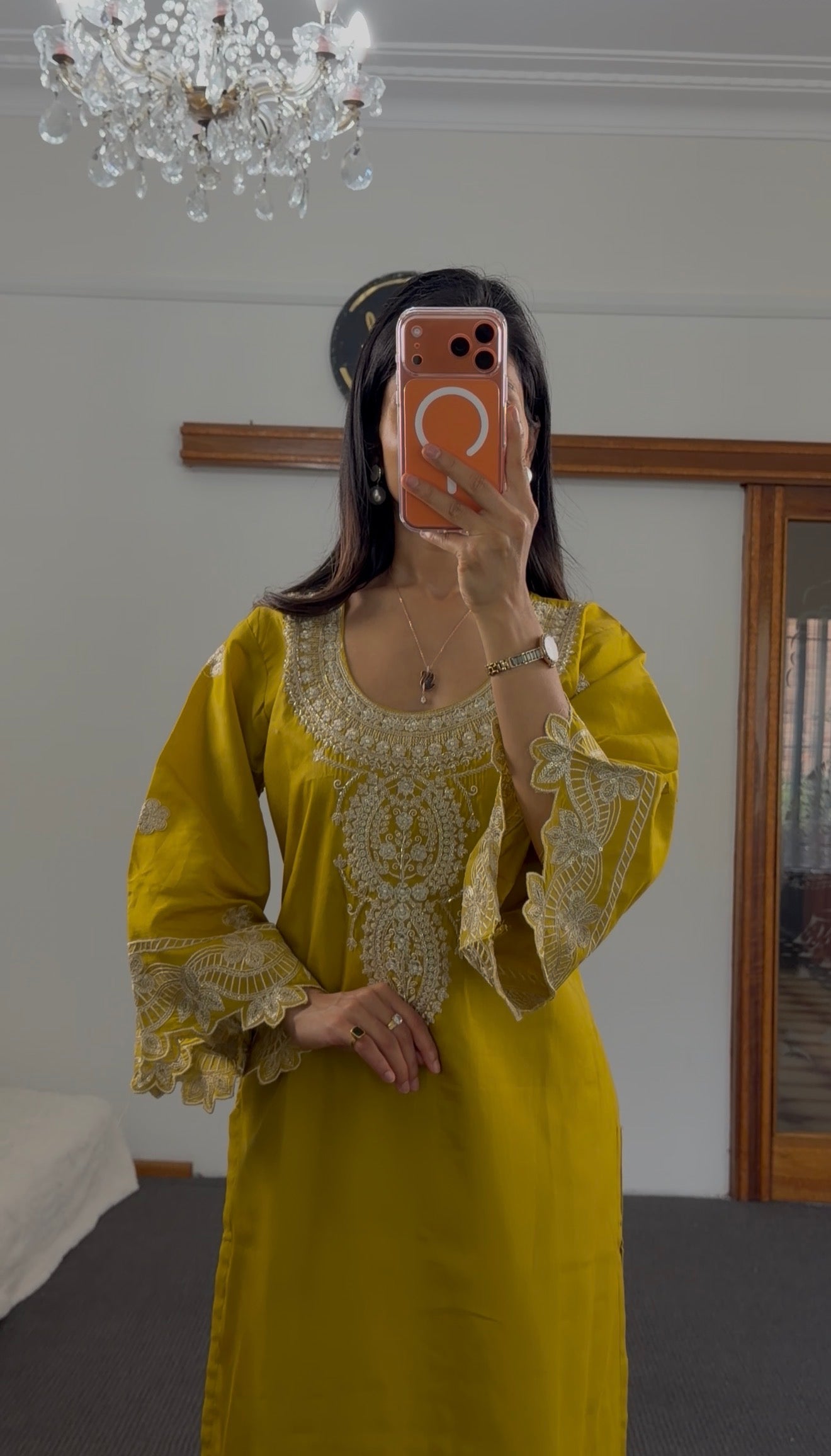 Mustard Yellow Kurti set