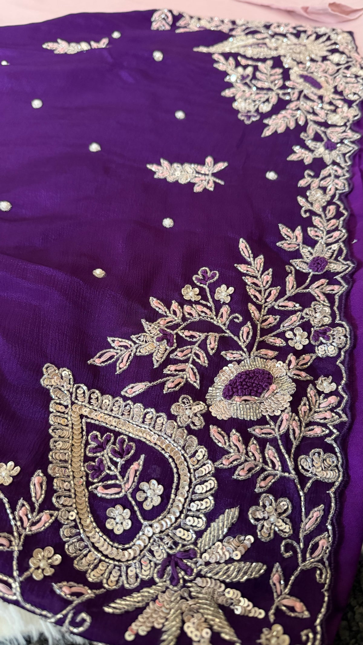 Royal purple Chinon palazzo suit set — Behuli Australia — additional view 1