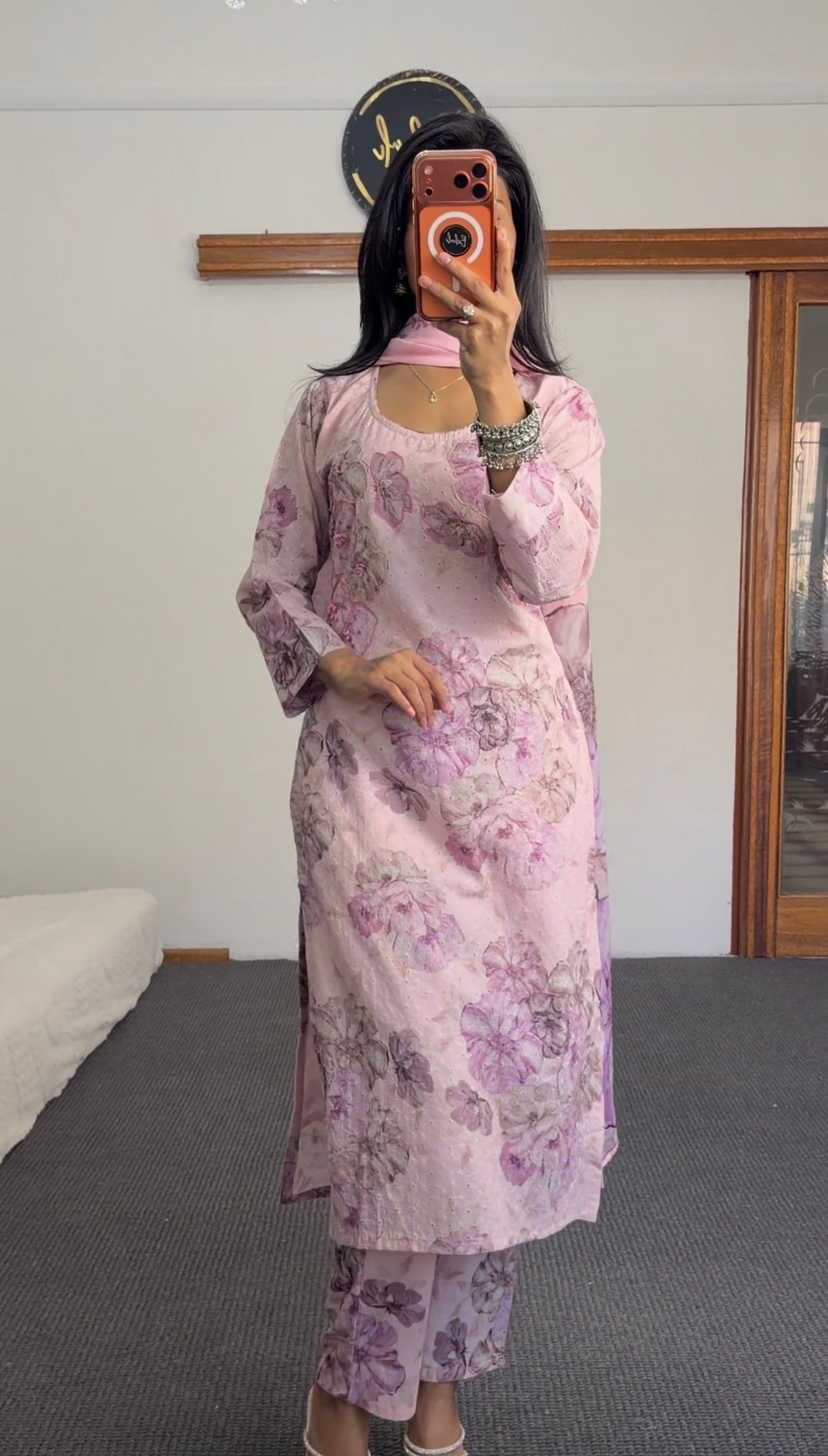 Floral cotton Kurti set