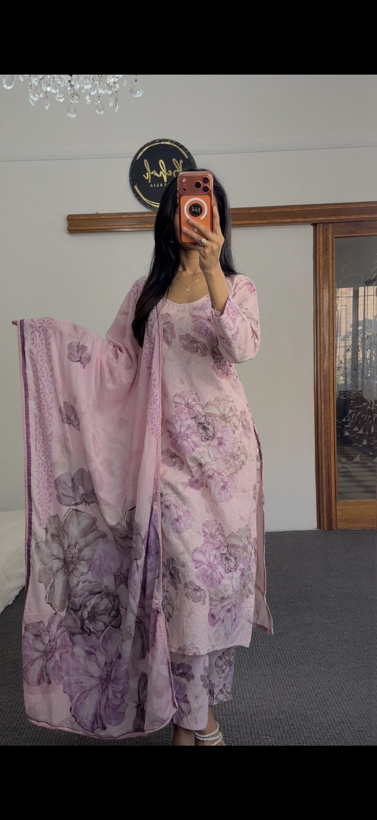 Floral cotton Kurti set