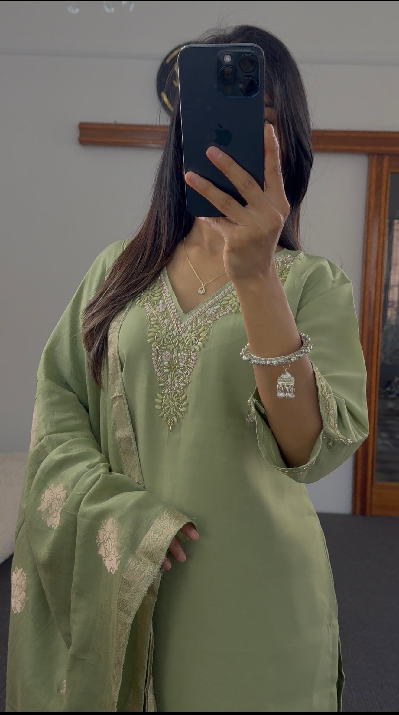 Mix silk Kurti set