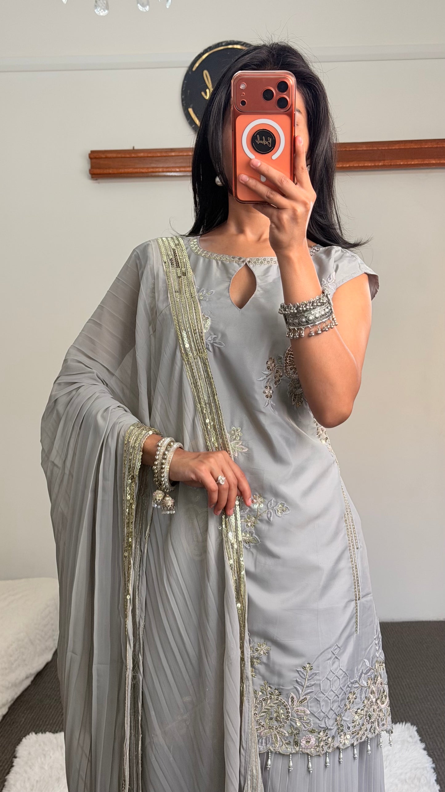 Sleeveless short Kurti set