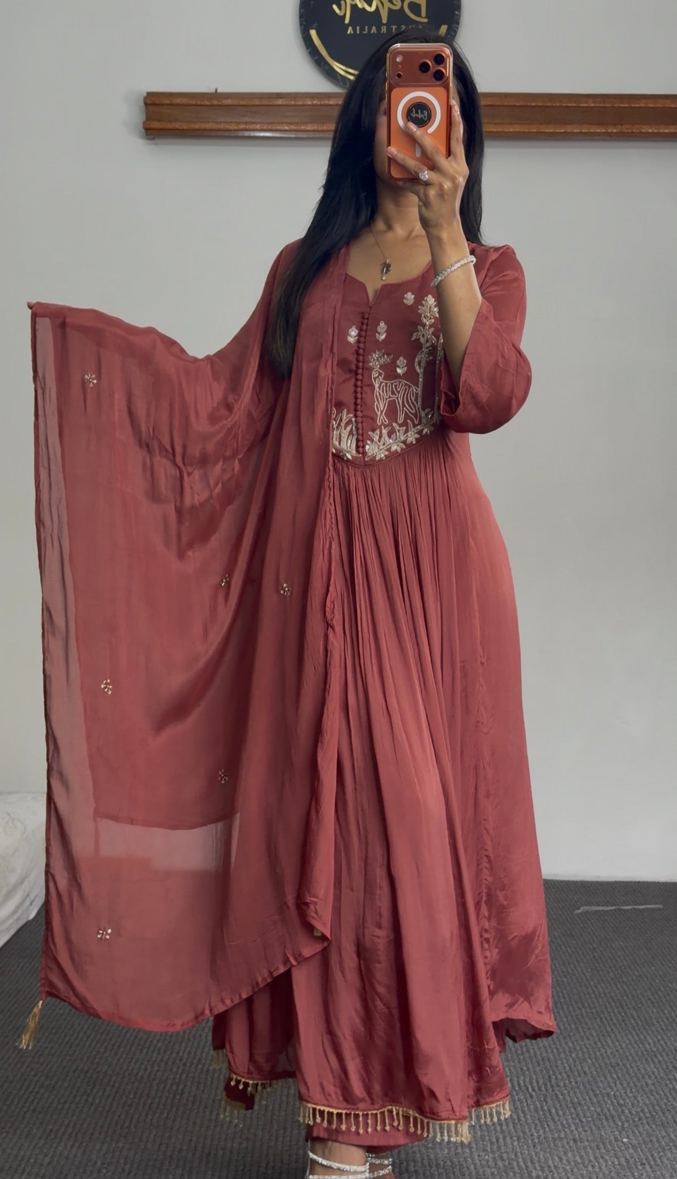 Pure Chiffon Anarkali set