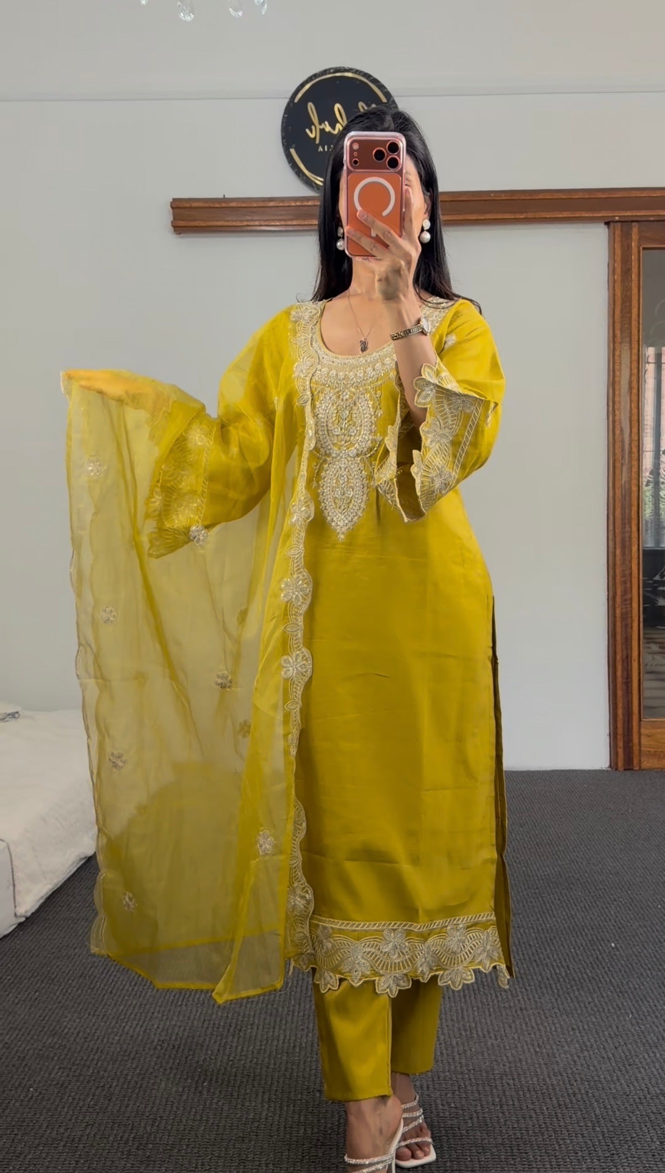 Mustard Yellow Kurti set
