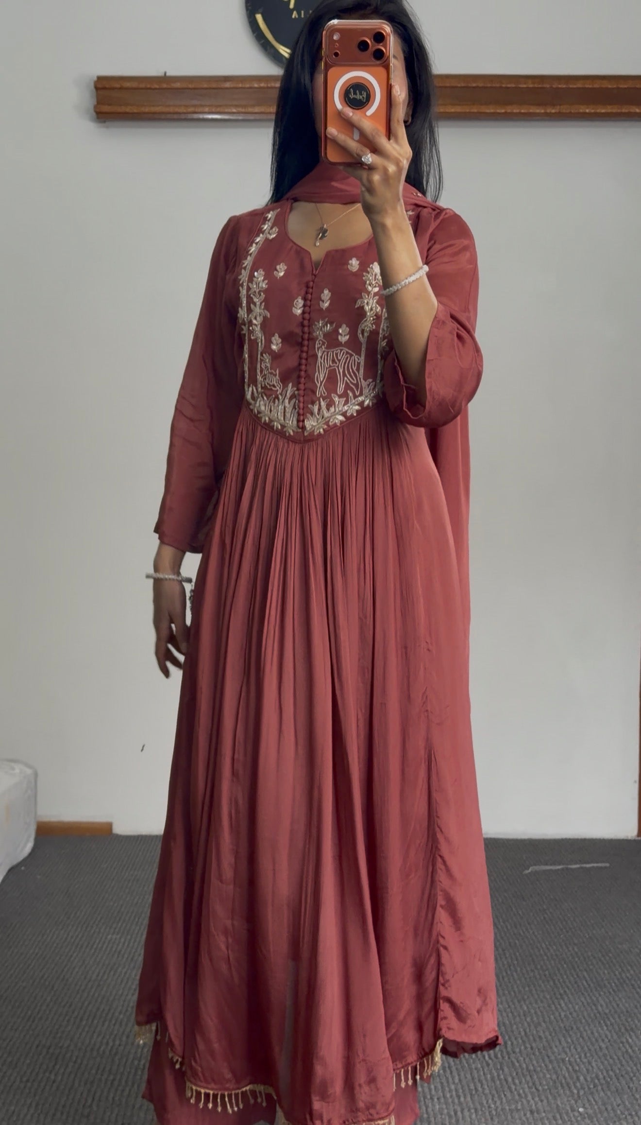 Pure Chiffon Anarkali set