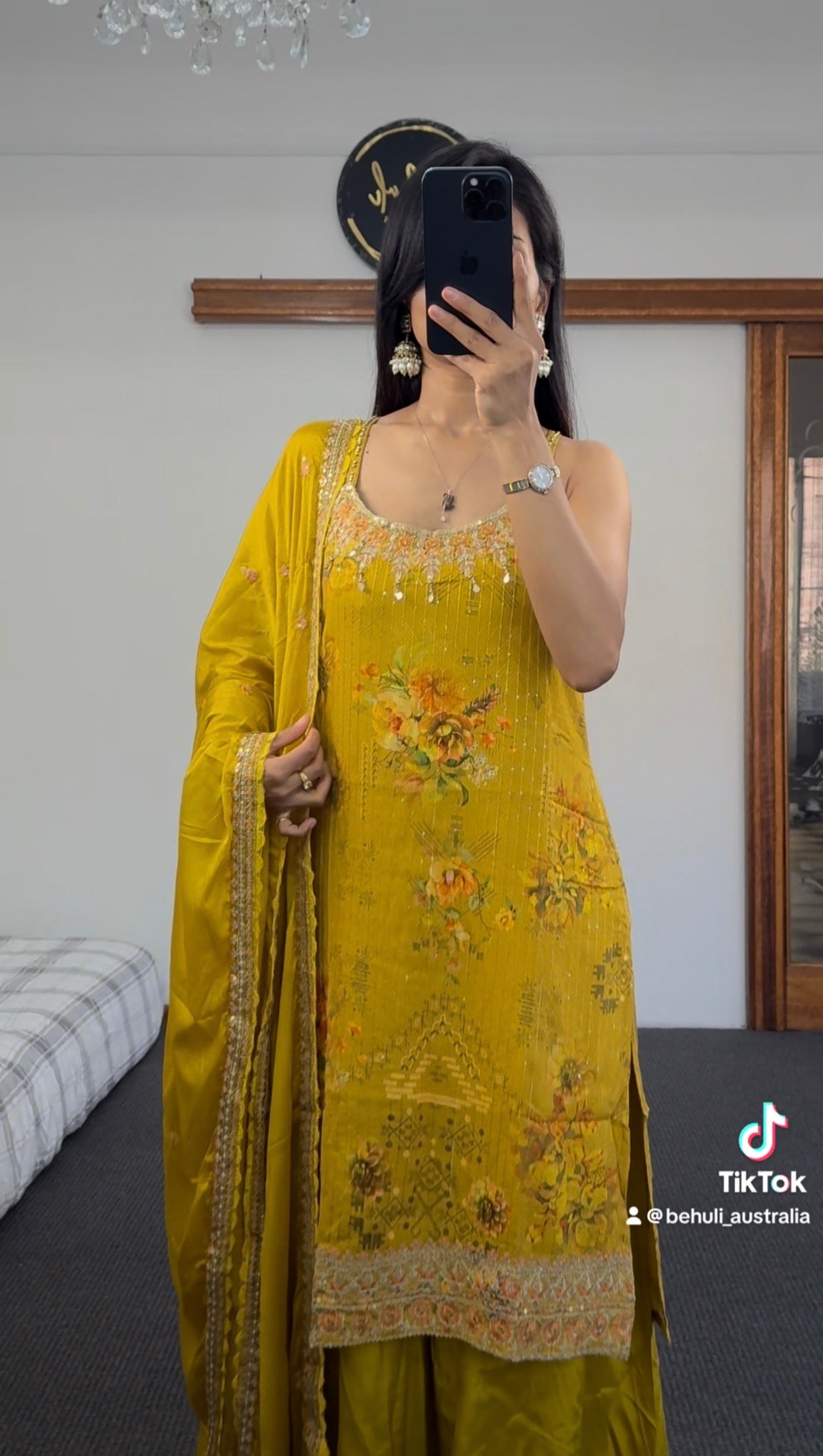 Yellow Sleeveless Kurti set