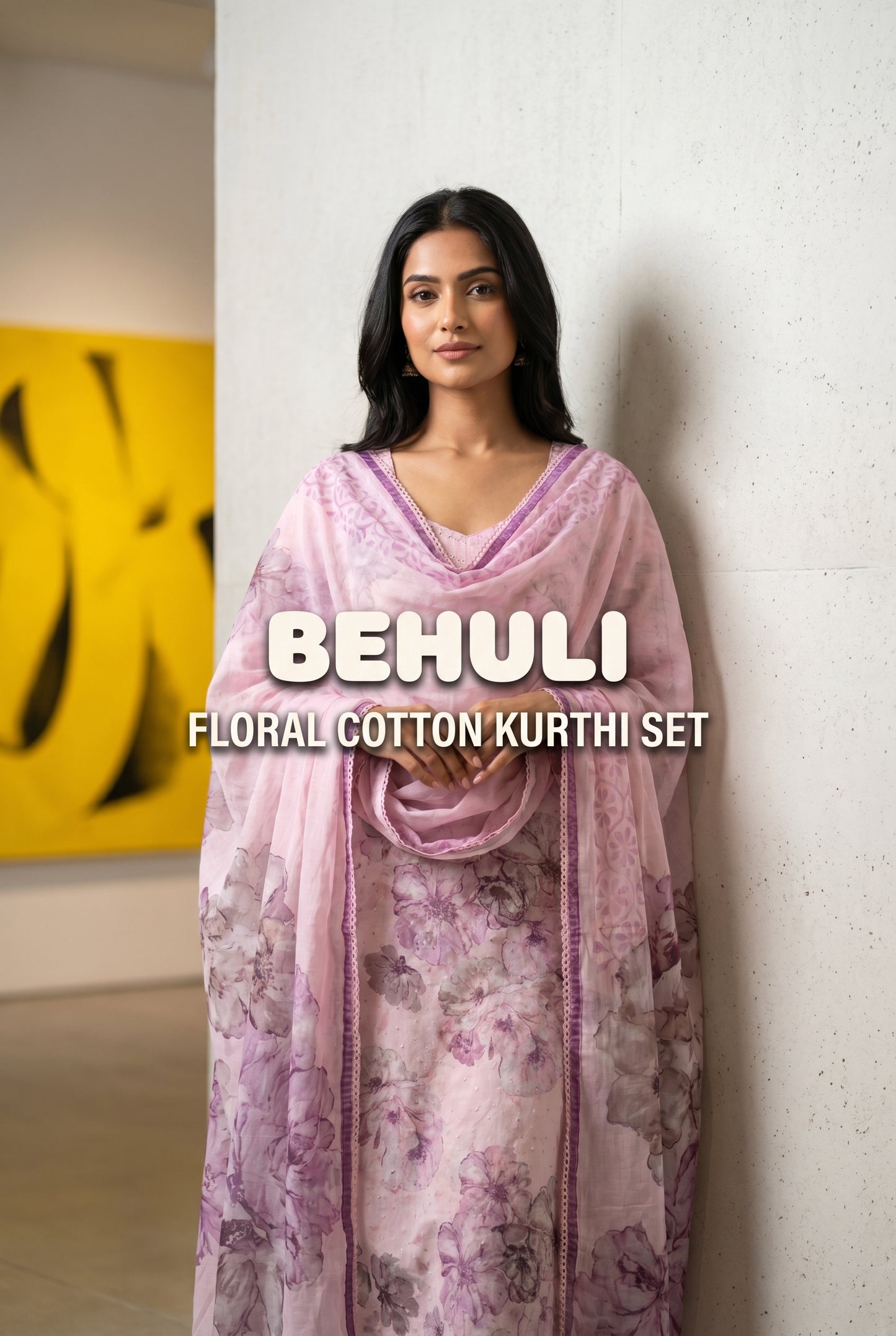 Floral cotton Kurti set