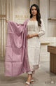 White Embroidered Kurti  Set