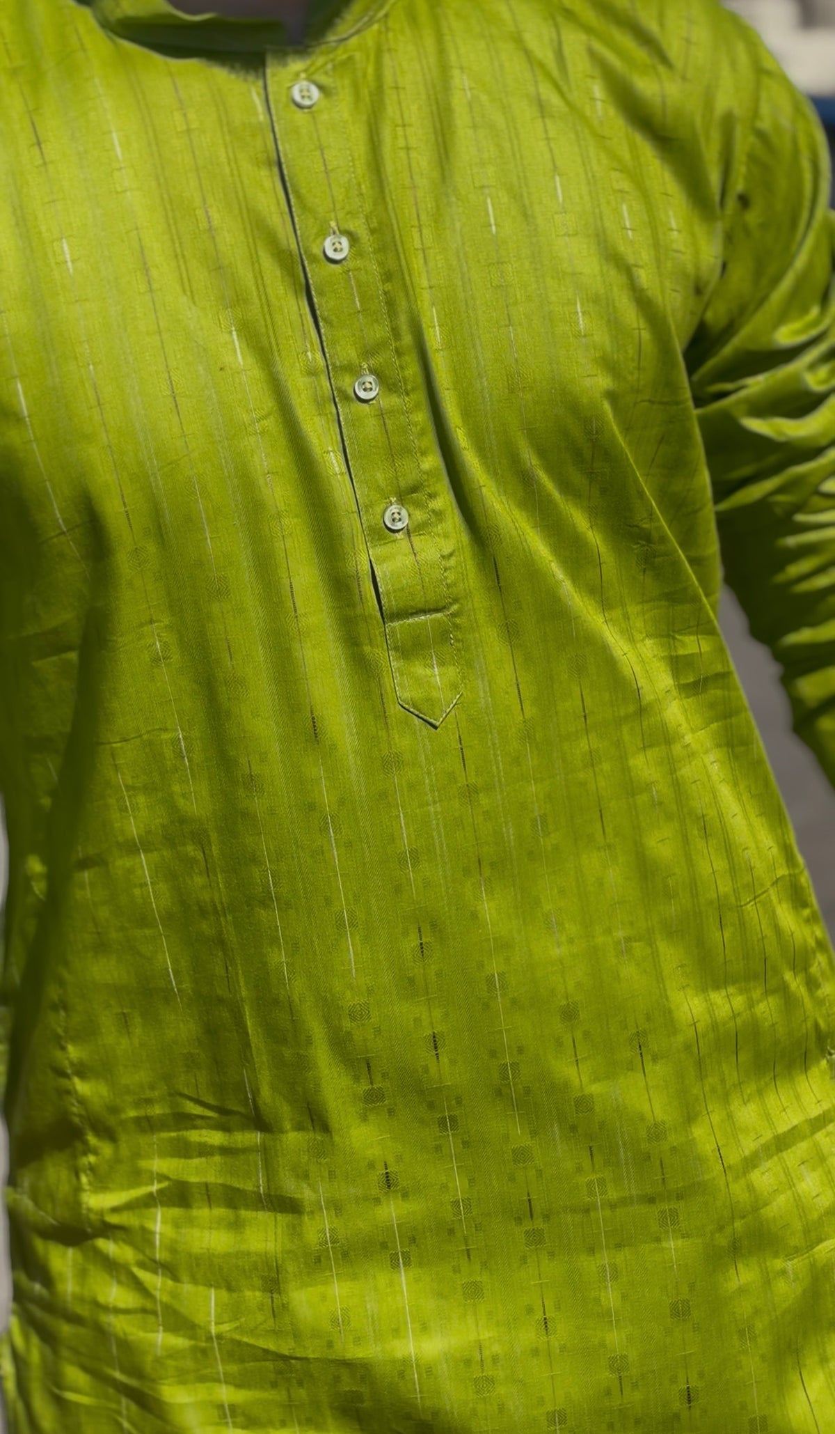Olive  Cotton Men's Kurti